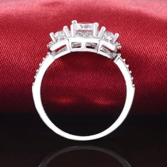 Charm Designer Three Stones Engagement Ring - Picture 5 of 5